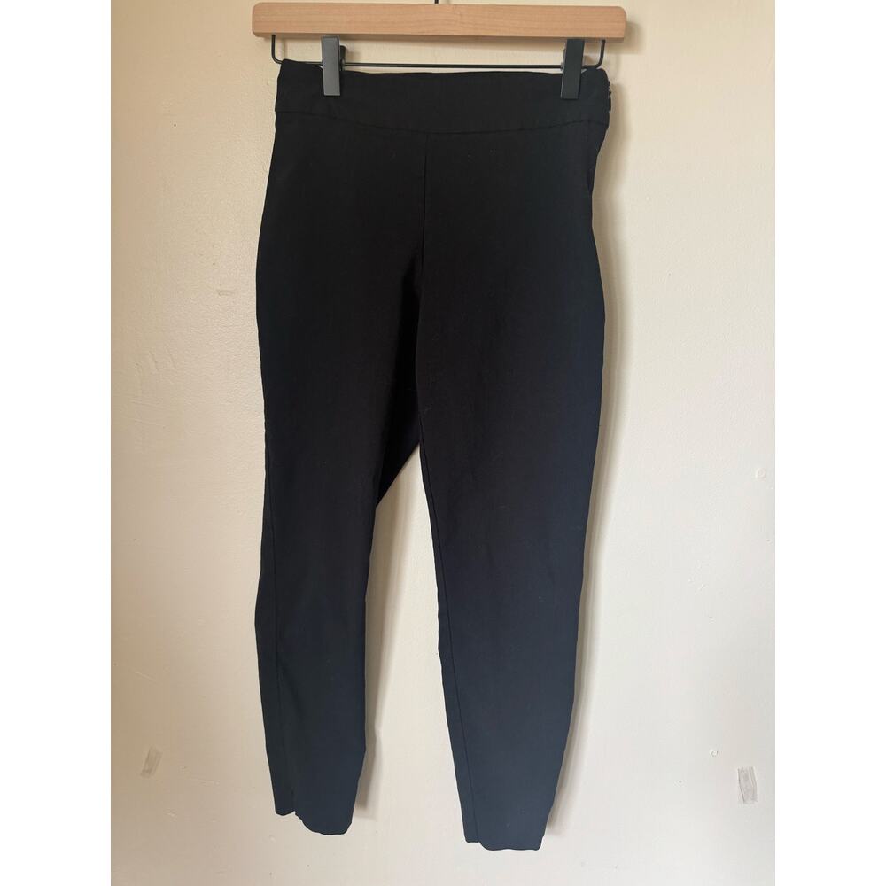 Time and Tru Black Pull On Pants Women Size 6 Stretch Slim Leg